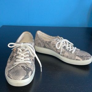 Ecco ladies sneakers / shoes. Snakeskin size 7 to 7.5